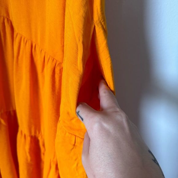 Anthropologie Orange Midi Dress - Picture 5 of 7